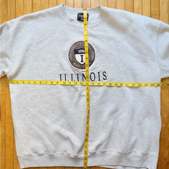 VTG 90s Jansport University Of Illinois Crewneck Unisex Chief Illiniwek Sz. XXL - Picture 7 of 7